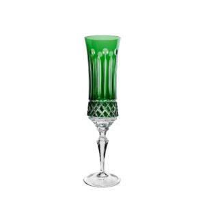 Jogo de 6 Taça de Cristal Strauss Champagne - Verde Escuro 240Ml