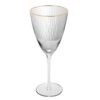 Jogo de 2 Taça De Vidro Para Vinho Com Borda Dourada Lines 400 Ml