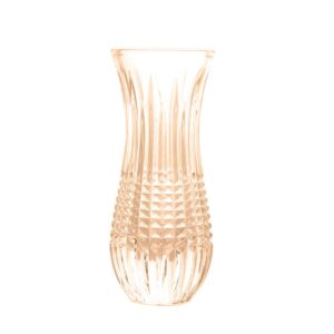 Vaso em Cristal de Chumbo Queen Âmbar Metalizado – Design Sofisticado