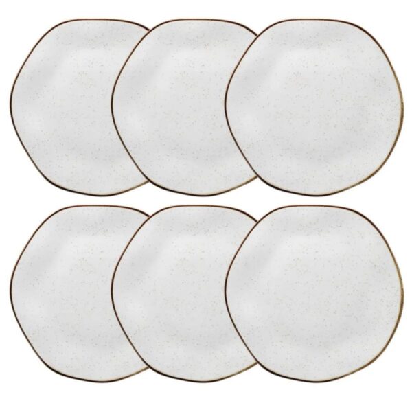 Conjunto de Pratos Rasos Ryo Maresia 12 Peças em Porcelana – Elegância para sua Mesa - Imagem 3