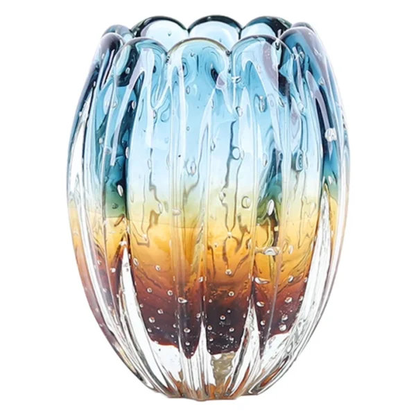 Murano Vaso Colorido Em Vidro Para Decoração