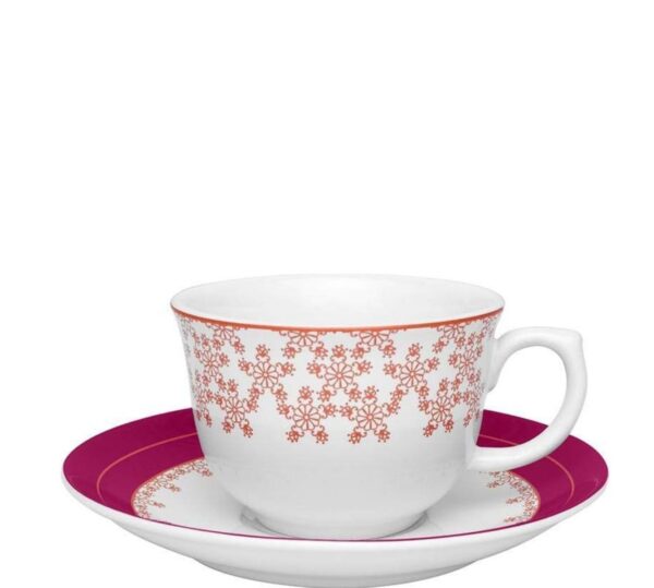 Aparelho Jantar Chá/Café Flamingo Dama de Honra 42 Peças - Imagem 4