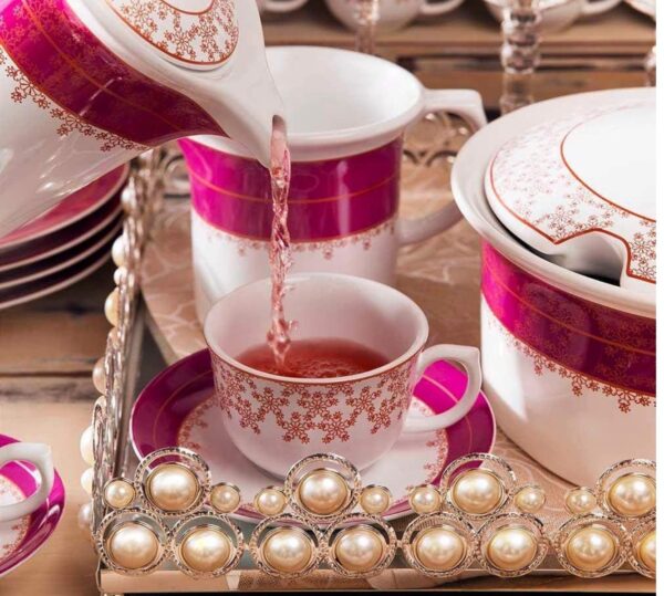 Aparelho Jantar Chá/Café Flamingo Dama de Honra 42 Peças - Imagem 5