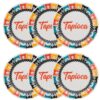 Jogo 6 Pratos Rasos Tapioca Oxford