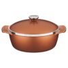 Caçarola de Alumínio Forjado Tramontina Lyon 6,8L com Tampa – Antiaderente Premium Dourada 30 cm