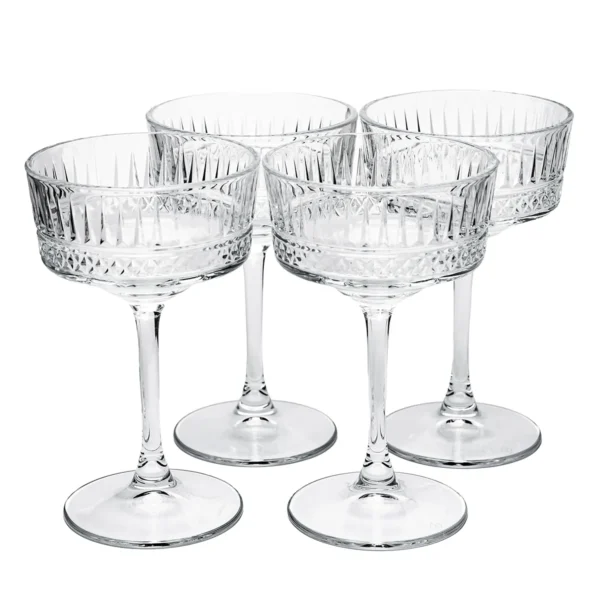 Jogo de 4 taças champagne Coupe Elysia Vidro- 260 Ml - Imagem 3