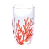 Jogo de 6 copo Alto em Acrílico Coral Vermelho - 650Ml