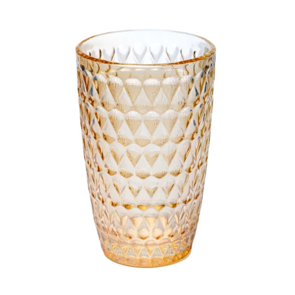 Jogo de 6 Copos Amelie Vidro Ambar - 355 Ml