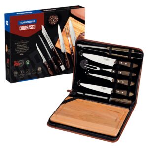 Kit para Churrasco Tramontina com Lâminas em Aço Inox e Cabos de Madeira