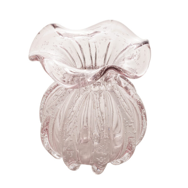 Vaso de Vidro Italy Rosa Claro 5x13