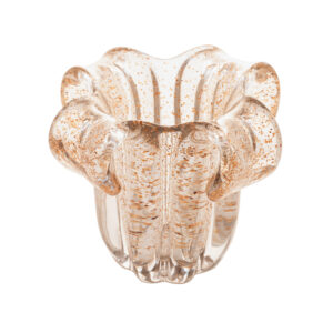 Alternative view of Vaso De Vidro  Murano Italy Dourado 13x10