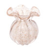 Vaso de Vidro Italy Transparente e Dourado