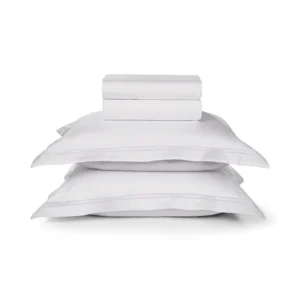 Jogo de Cama Queen Trussardi 300 Fios Cetim 100% Algodão Egípcio Galieno Branco