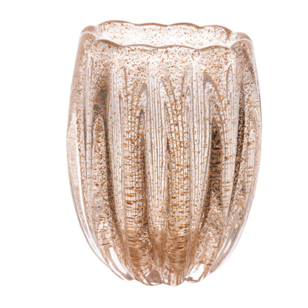 Vaso de Vidro Italy Dourado 11x10 - Imagem 2