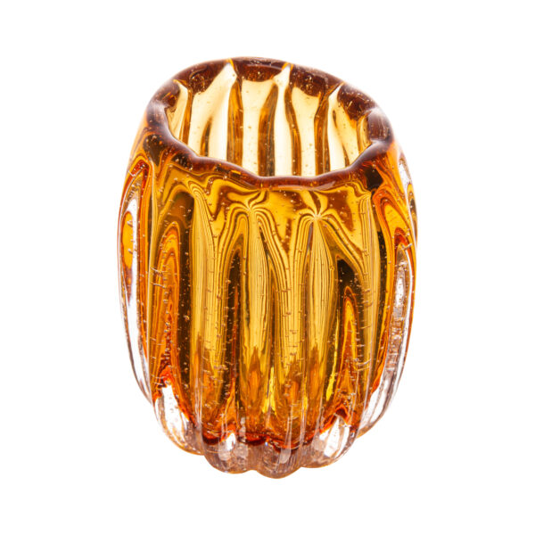 Vaso de Vidro Italy Ambar 10x 8,5 - Imagem 2