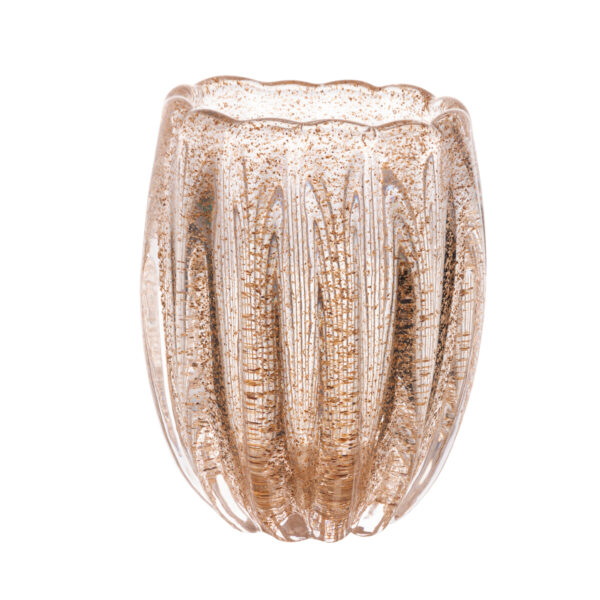 Vaso de Vidro Italy Dourado 10x8,5 - Imagem 2