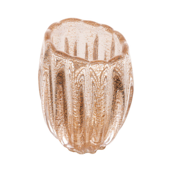 Vaso de Vidro Italy Dourado 10x8,5 - Imagem 3