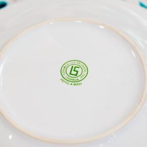 Alternative view of Jogo 12 Pratos Concha Marinha Turquesa Luiz Salvador