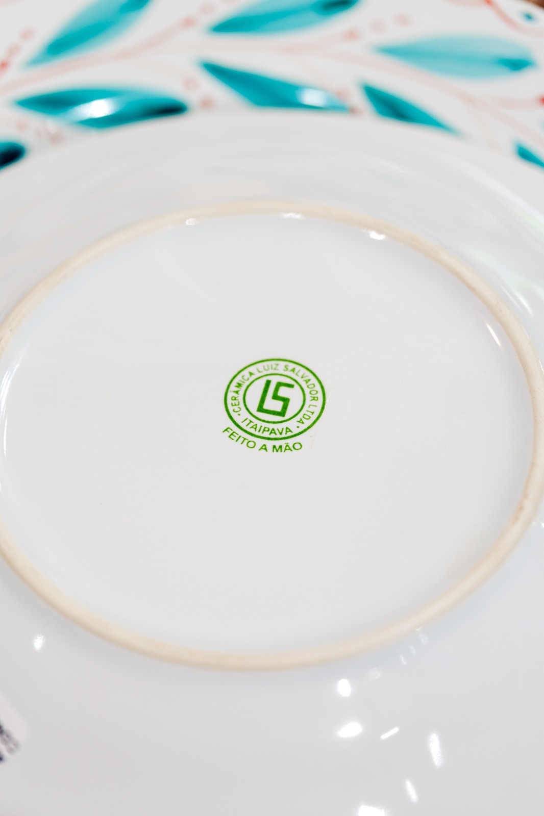 Jogo 12 Pratos Concha Marinha Turquesa Luiz Salvador - Imagem 2