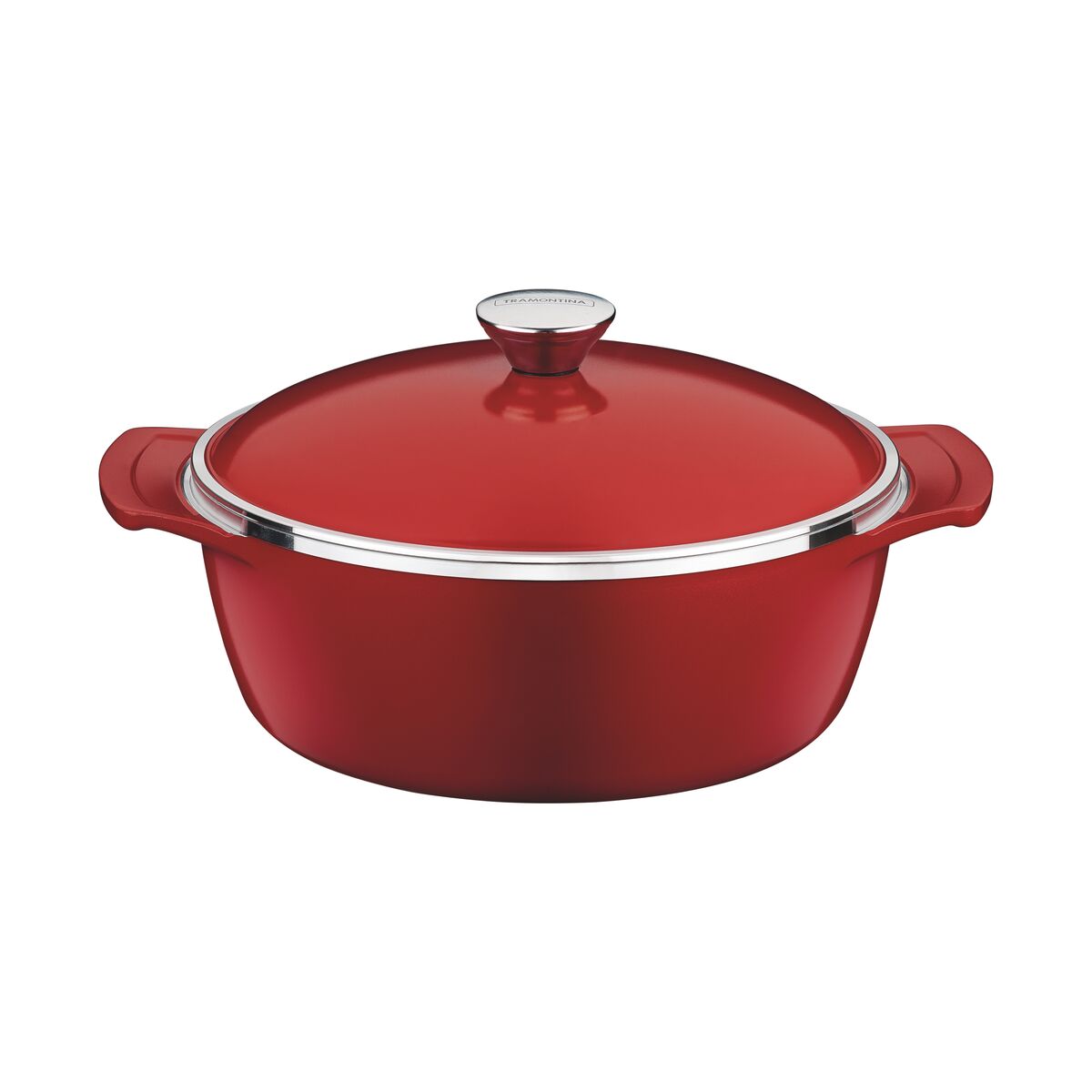 Caçarola Lyon 4,6L com tampa 26 cm Vermelha - Tramontina