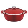 Caçarola Lyon 6,8L com tampa 30 cm Vermelha - Tramontina