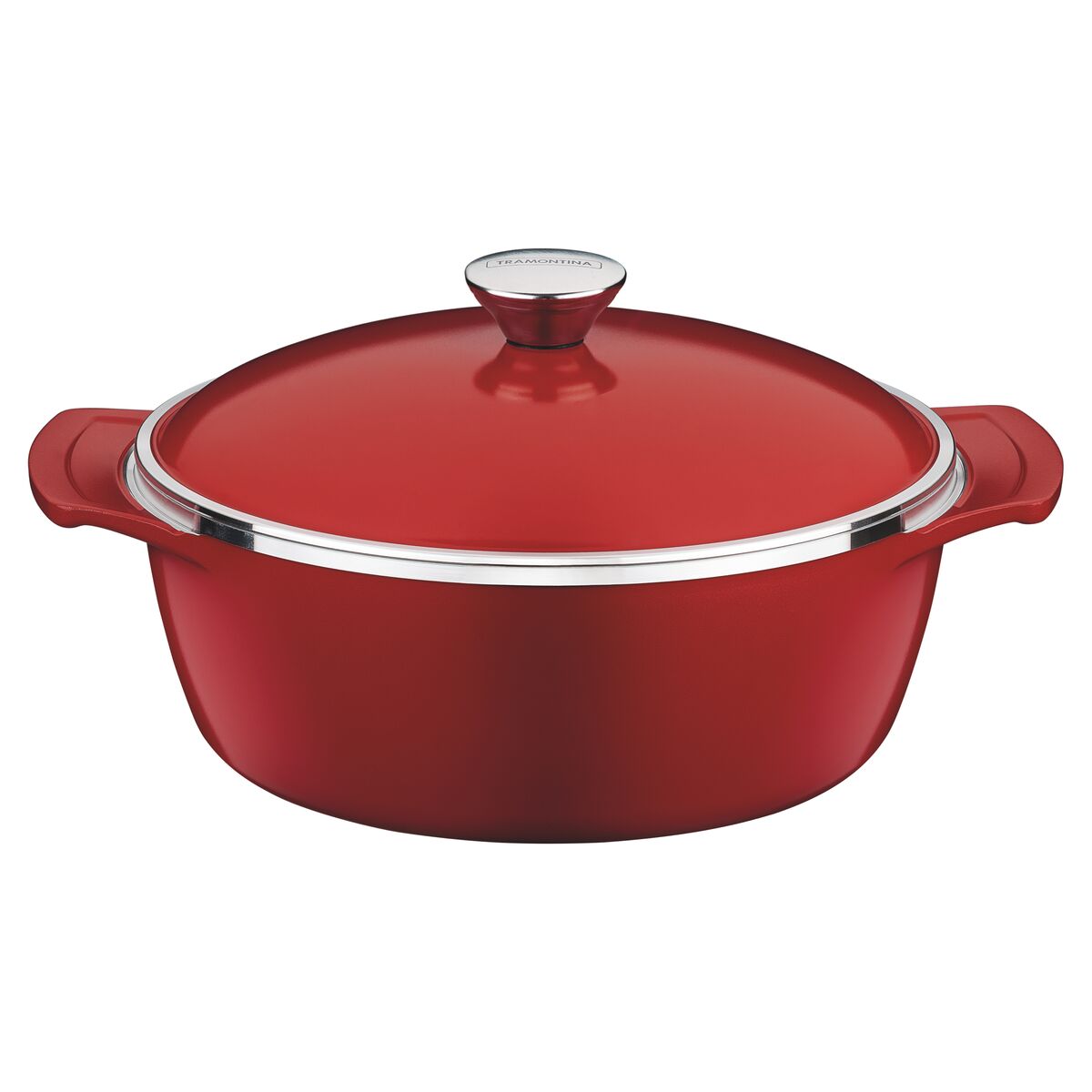 Caçarola Lyon 6,8L com tampa 30 cm Vermelha - Tramontina