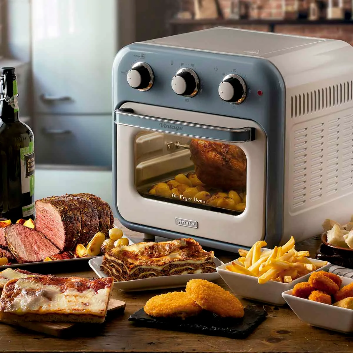 Fritadeira Air Fryer Oven Vintage Azul Ariete - Imagem 2