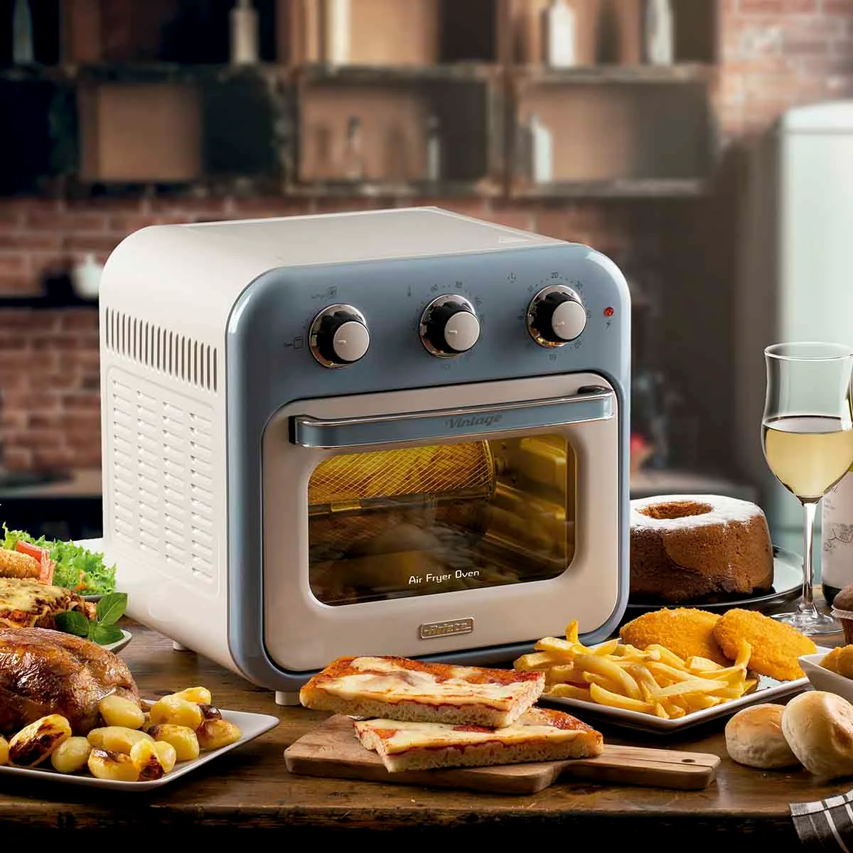 Fritadeira Air Fryer Oven Vintage Azul Ariete - Imagem 3