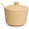 Açucareiro com colher Rattan